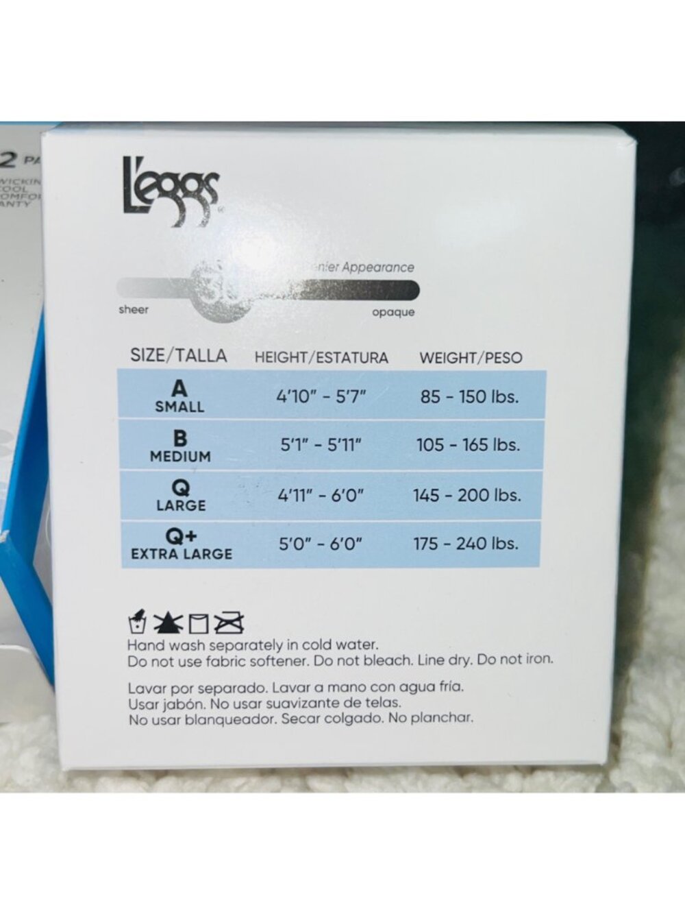 6 pair Leggs Sheer Energy Compression Tights Nude Q Control Top Medium Support L - Picture 4 of 6